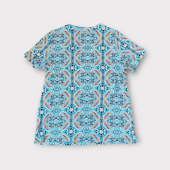 Kim Rogers Paisley Shirt Top Blouse Square Neckline - Picture 2 of 6